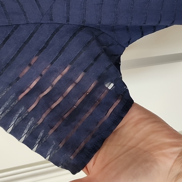 Chetta B Navy Knee Length Shirt Dress Size 4 - Picture 6 of 11